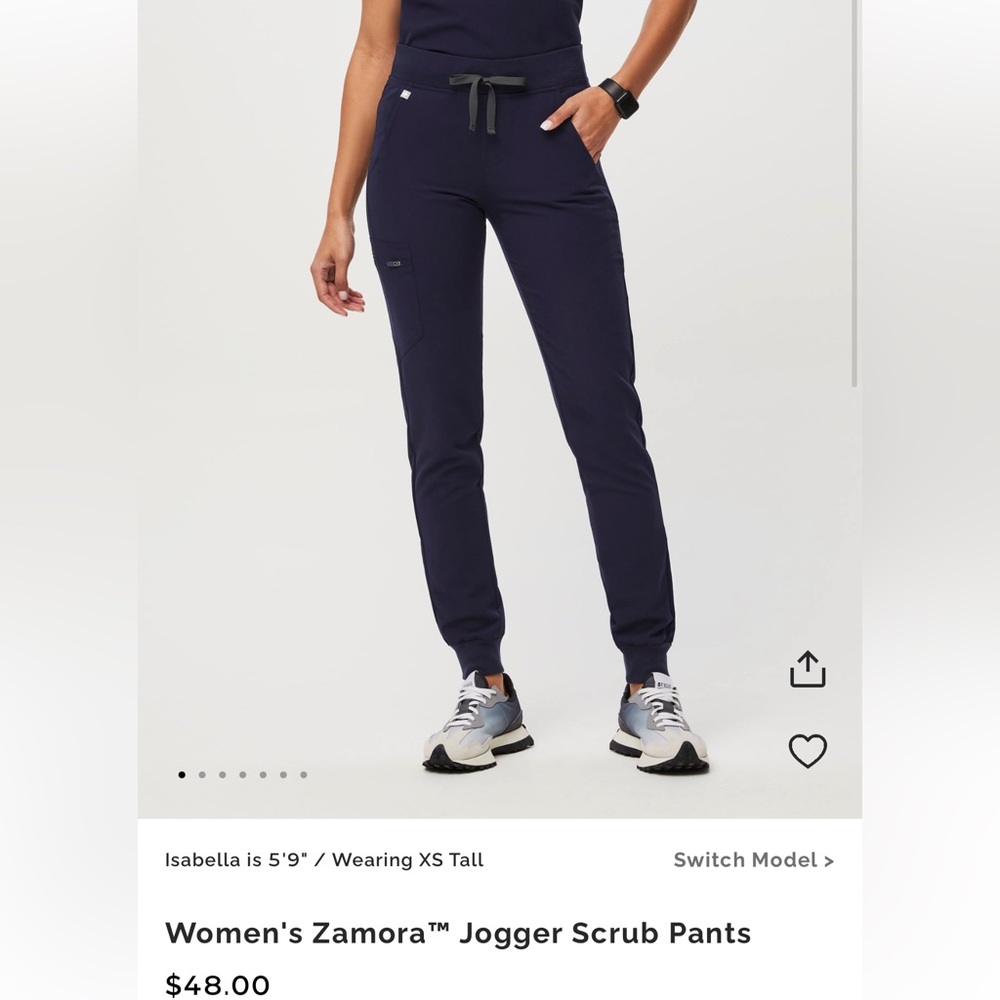 Figs Small Petite Navy joggers